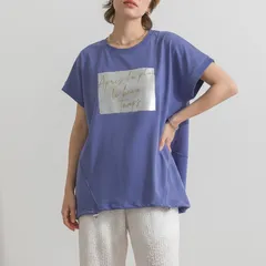 【le colis】接触冷感 ドライタッチ天竺 裾ドロスト 手書き風 フレンチロゴ Tシャツ  ルコリのサムネイル