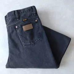 ■古着 Wrangler ラングラー ブラックジーンズ デニムパンツ 墨黒 W36L32【L6139】