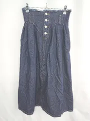 ◇ ⊂ OLIVE des OLIVE オリーブ デ オリーブ デニム ロング丈 フレア スカート サイズM ブルー系 レディース E  【1409100013429】のサムネイル