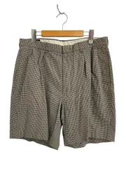 POLORALPH LAUREN (ポロラルフローレン) ギンガムチェックショーツ タック入り 2タック 古着 90s 00s 34×30 ブラック メンズ/004