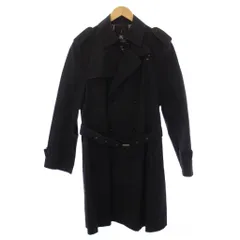 バーバリーブラックレーベル BURBERRY BLACK LABEL トレンチコート ロング ベルト 裏地チェック柄 L 黒 BMA18-309-09 /BM