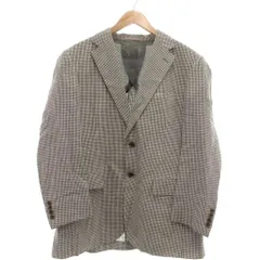 チャップス CHAPS テーラードジャケット チェック柄 100AB7 グレー 白 ホワイト /YJ ■YHS14のサムネイル