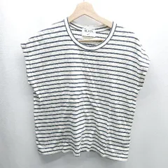 ◇ ⊂ BLACK ｂｙ MOUSSY ボーダー柄 ノースリーブ サイズF ホワイト系 レディース E  【1409100032819】のサムネイル