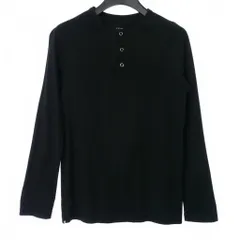 リミフゥ LIMI feu ヘンリーネック カットソー Tシャツ コットン 長袖 無地 Sサイズ 黒 ブラック LA-T95-080のサムネイル