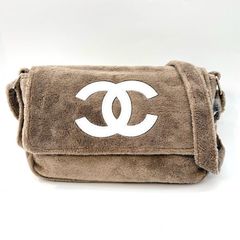 CHANEL ノベルティ CCロゴショルダーバッグ パイル生地 - メルカリ