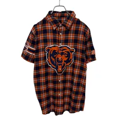 【NFL】 Chicago Bears Plaid Team Logo Shirt シカゴベアーズ チェックシャツ チームロゴ S-6686のサムネイル