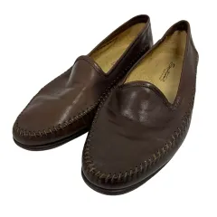 サントーニ SANTONI ローファー 無地 7 1/2 茶 ブラウンのサムネイル