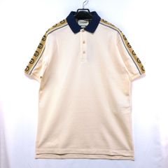 GUCCI☆インターロッキングG ストライプ ポロシャツ☆グッチ ダーク