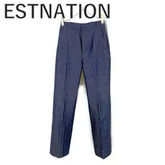 エストネーション ESTNATION デニムフレアパンツ ストレッチ きれいめデニム インディゴブルーのサムネイル