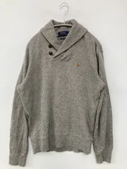 Polo Ralph Lauren ポロラルフローレン ニット/セーター XS TP グレー コットン 無地 ワンポイント ブランドロゴ ミドル丈 長袖