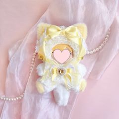 おすわりぬい服 ぬい服 チェックパールねこちゃん 10㎝ 11㎝〜15