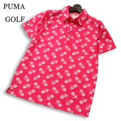PUMA ゴルフウェア パイナップル柄 ポロシャツ ピンク - メルカリ