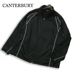 CANTERBURY カンタベリー ラグビー 通年★ ジップ ロゴ刺繍 ジャージ ブルゾン 大きいサイズ ジャケット Sz.5L メンズ 黒のサムネイル