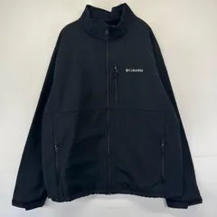 古着 コロンビア Columbia ジャケット フリースライナー シェルジャケット ワンポイントロゴ刺繍 大きいサイズ 2XL  ブラック系 メンズ