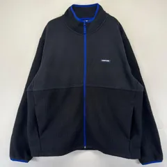 古着 ランズエンド Lands' End フリース ジャケット フルジップ ワンポイントロゴ 大きいサイズ XL  ブラック系 メンズのサムネイル