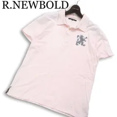 R.NEWBOLD ポールスミス 春夏 コットン100％★ 半袖 鹿の子 ライオン BIGロゴプリント ポロシャツ Sz.L メンズ ピンク系のサムネイル
