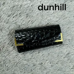 dunhill ダンヒル 4連 キーケース 型押し レザー ブラック ゴールド金具