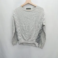 ◇ ⊇ green label relaxing UNITED ARROWS ボーダー柄 長袖 ニット サイズ表記なし グレー ネイビー レディース E  【1409240050308】
