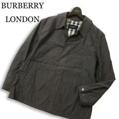 BURBERRY LONDON バーバリー ロンドン 通年 コットン100％★ ノバチェック 高級 ブルゾン 日本製 ジャケット Sz.L メンズ 灰