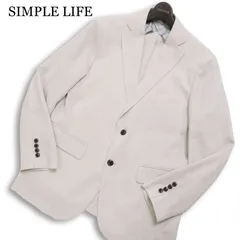 SIMPLE LIFE シンプルライフ レナウン 春夏★ 背抜き アンコン メランジ テーラード ジャケット ブレザー Sz.M メンズのサムネイル