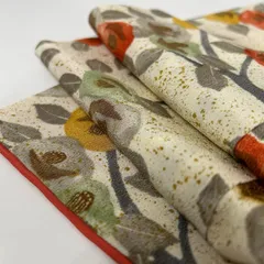 小紋 正絹 丹後ちりめん 美しい染めの花 袷 着物 MK-3769