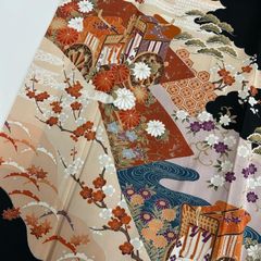 圧巻の逸品&極美品【正絹 和装小物 着物 振袖 留袖 和装 訪問着 黒留袖
