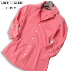 MICHEL KLEIN HOMME ミッシェルクラン オム 春夏★ 七分袖 スリム シャツ 日本製 Sz.44 メンズのサムネイル