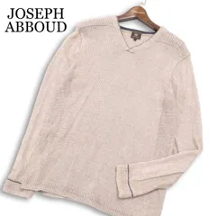 JOSEPH ABBOUD ジョセフ アブード 春夏★ 麻100％ リネン Vネック サマー ニット セーター カットソー Sz.L メンズのサムネイル