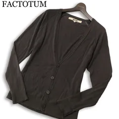 FACTOTUM ファクトタム 通年★ Vネック リブ カーディガン 日本製 Sz.48 メンズ 灰 グレーのサムネイル
