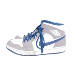 ナイキ NIKE Air Jordan 1 Mid エアジョーダン ハイカットスニーカー 27.5cm グレー 青 ブルー レースアップ ツートンカラー DQ8426-014 /NL ■ECG003