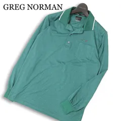 GREG NORMAN グレッグノーマン 通年★ 長袖 ロゴ刺繍 ストレッチ ポロシャツ Sz.M メンズ ゴルフのサムネイル