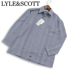 【新品 未使用】 LYLE&SCOTT ライル＆スコット 通年★ 長袖 ロゴ刺繍 ストライプ シャツ 日本製 Sz.M メンズのサムネイル