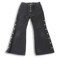 SHIKITARI シキタリ Side snap bell-bottom denim★ サイドスナップ ベルボトム デニム パンツ フレア ジーンズ Sz.S メンズのサムネイル