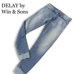 DELAY by Win & Sons ウィンアンドサンズ 通年 USED加工★ リブ ニット スウェット デニム ジョガー パンツ Sz.3　メンズのサムネイル