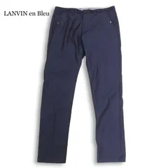 LANVIN en Bleu ランバン オン ブルー 通年★ スリム デニムライク パンツ スラックス 日本製 大きいサイズ Sz.52 メンズ 紺のサムネイル