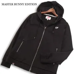 MASTER BUNNY EDITION マスターバニー パーリーゲイツ ゴルフ ストレッチ ダンボール パーカー ブルゾン Sz.5 メンズ 黒のサムネイル