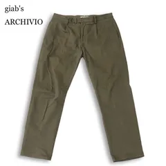 イタリア製★ giab's ARCHIVIO ジャブスアルキヴィオ 【DANTE700】 タック スラックス パンツ Sz.50 メンズのサムネイル
