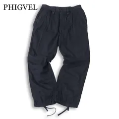 PHIGVEL フィグベル 【HBT FATIGUE TROUSERS】 ヘリンボーン ファティーグ ミリタリー イージー パンツ Sz.1 メンズ 紺のサムネイル