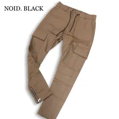 22AW★ NOID. BLACK ノーアイディー 通年★ コーティング加工 サルエル スキニー イージー カーゴ パンツ Sz.3 メンズのサムネイル