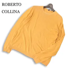 イタリア製★ ROBERTO COLLINA ロベルトコリーナ 通年★ プルオーバーコットン  ニット セーター Sz.52 メンズ 大きいサイズのサムネイル