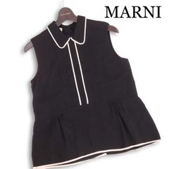 MARNI シルク100% ラッフルスリーブ ハイネック ブラウス 38サイズ 