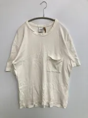 ZARA ザラ Tシャツ/カットソー M ホワイト 無地 ワンポイント ミドル丈 半袖 クルーネック(丸首)
