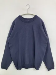 BEAUTY&YOUTH UNITED ARROWS ビューティアンドユースユナイテッドアローズ ニット/セーター M ネイビー コットン ニット 無地 ミドル丈 長袖 クルーネック(丸首)