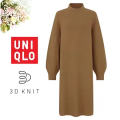 UNIQLO　ユニクロ　新品未使用　WOMEN  3Dコットンバルーン  スリーブワンピース  (長袖) レギュラー　S