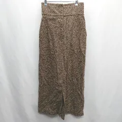 ◇ Θ BLACK BY MOUSSY ブラックバイマウジー スリット ロング タイト スカート サイズ2 ブラウン系 レディース E  【1409240063698】