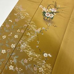 D516 訪問着 枝垂れ桜 鼓 金彩 正絹 着物 袷 未使用極美品 - メルカリ
