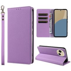 [Brand New] AQUOS Sense9 Case, Flip-Type, with Strap, Premium Leather, Shockproof, Stylish, Card Holder, Horizontal Stand Function, Built-in Magnetic Closure, 360-Degree Full Protection, High-Quality Touch