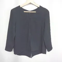 ◇ ⊂ green label relaxing グリーンレーベル リラクシング 長袖 ブラウス サイズM ブラック レディース E  【1409240066330】