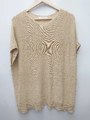 ◇ ⊂ Simplicite シンプリシテェ 24SS フレンチスリーブ ニット　プルオーバー　トップス サイズF ベージュ レディース P  【1409250018817】