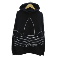 アディダスオリジナルス adidas originals パーカー プルオーバー 長袖 S 黒 ブラック ロゴ /HO61 ■ECA004
